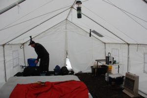 roomy canvas tent
