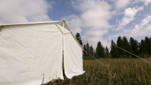 canvas tent front