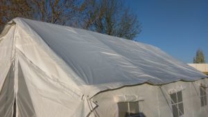 canvas tent eaves