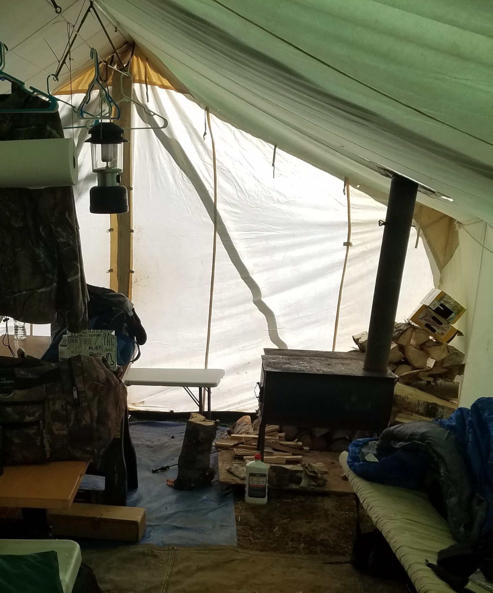 wall tent with stove