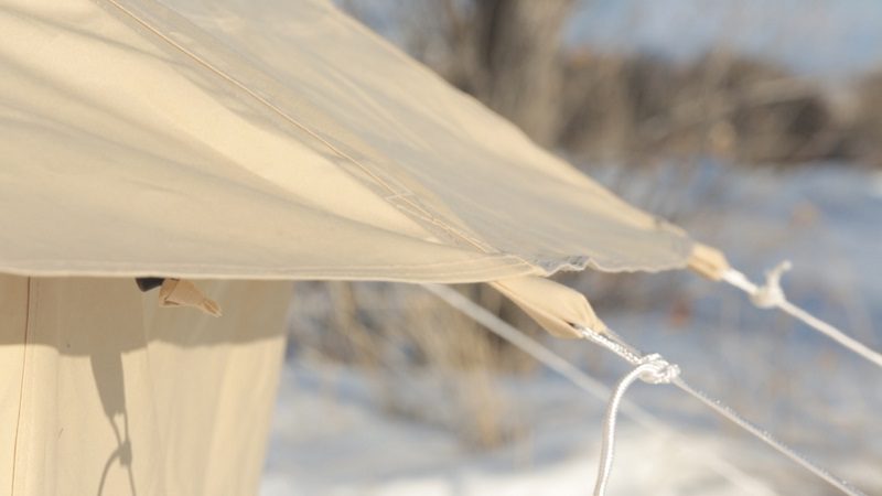 bell tent tie downs for rain