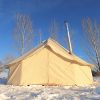 bell tent with stove