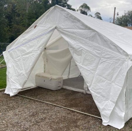 Best Small Canvas Tents In 2023 Canvas Tents By Elk Mountain Tents   Awning Door 5 E1629768379988 450x448 