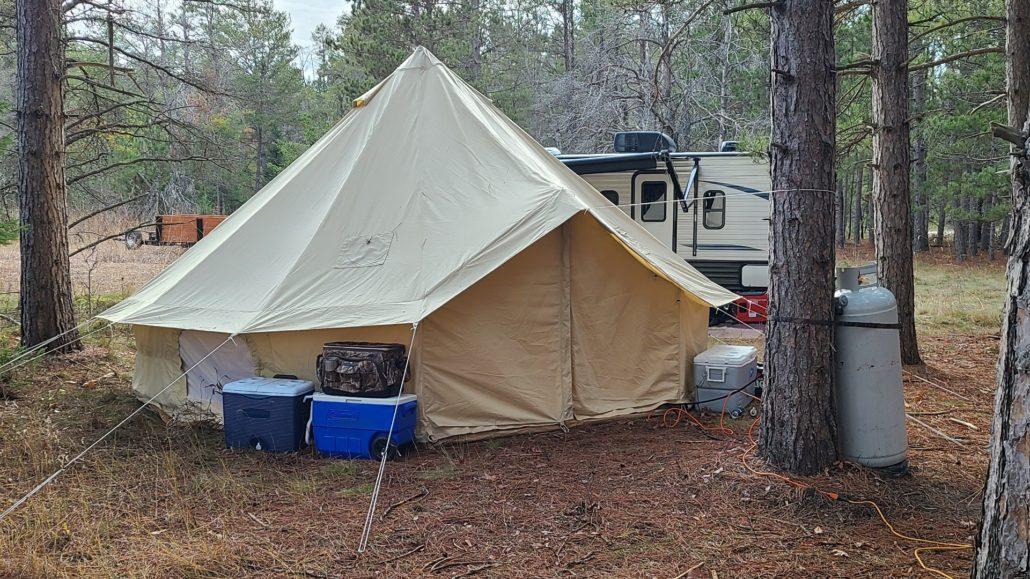 Military canvas tent