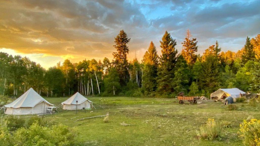 Canvas wall tents with floors