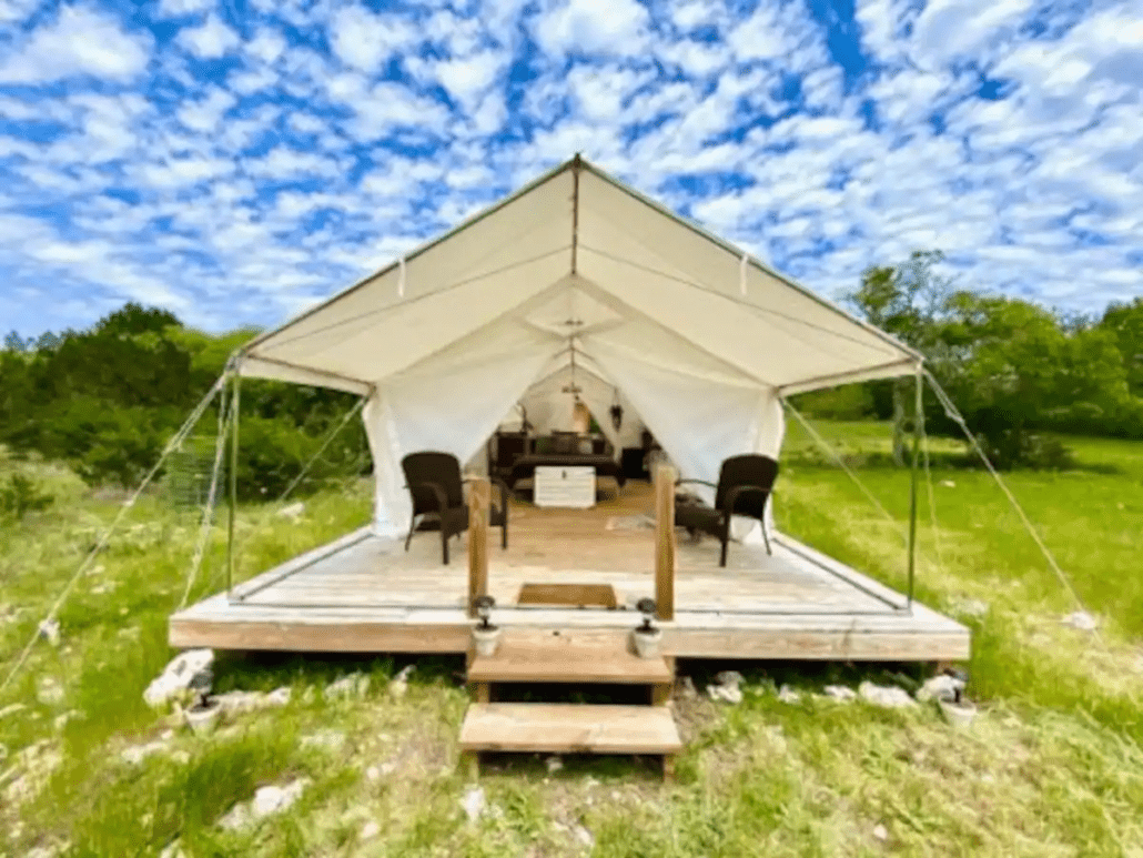canvas tents with porch