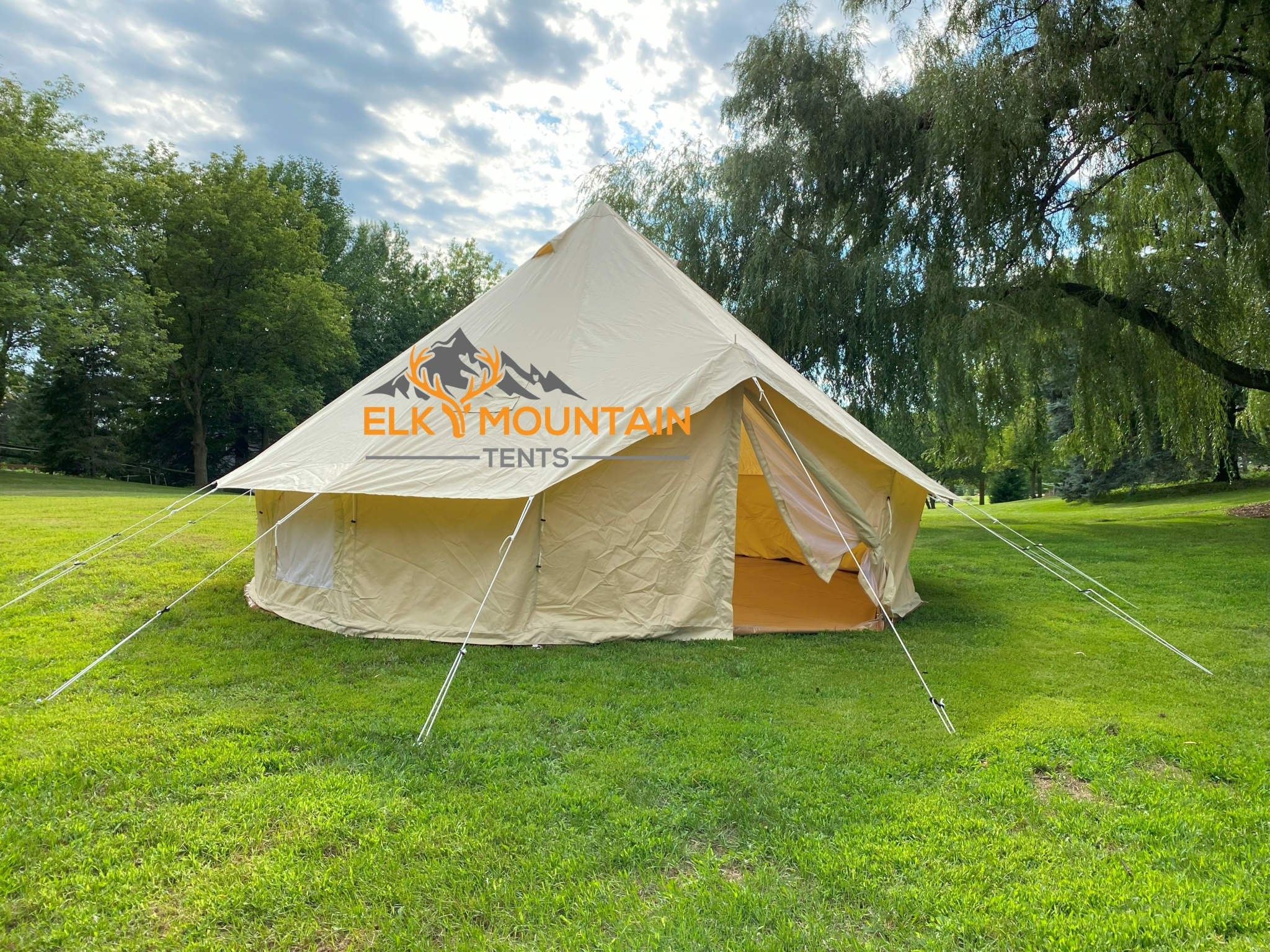 Used canvas wall outlet tents for sale